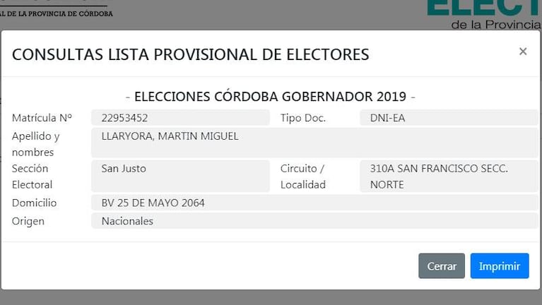 Martín Llaryora, el candidato que no se podrá votar a sí mismo