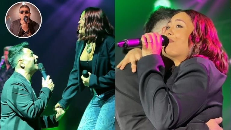 Martina Márquez acompañó a su papá en la noche de las "canciones sagradas" en el Quality.