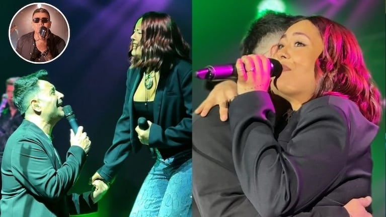 Martina Márquez acompañó a su papá en la noche de las "canciones sagradas" en el Quality.