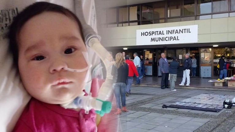 Martina padece AME y está internada en el Hospital Infantil.
