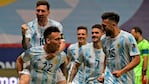 Martínez-Messi, la combinación para el único gol argentino en el partido.