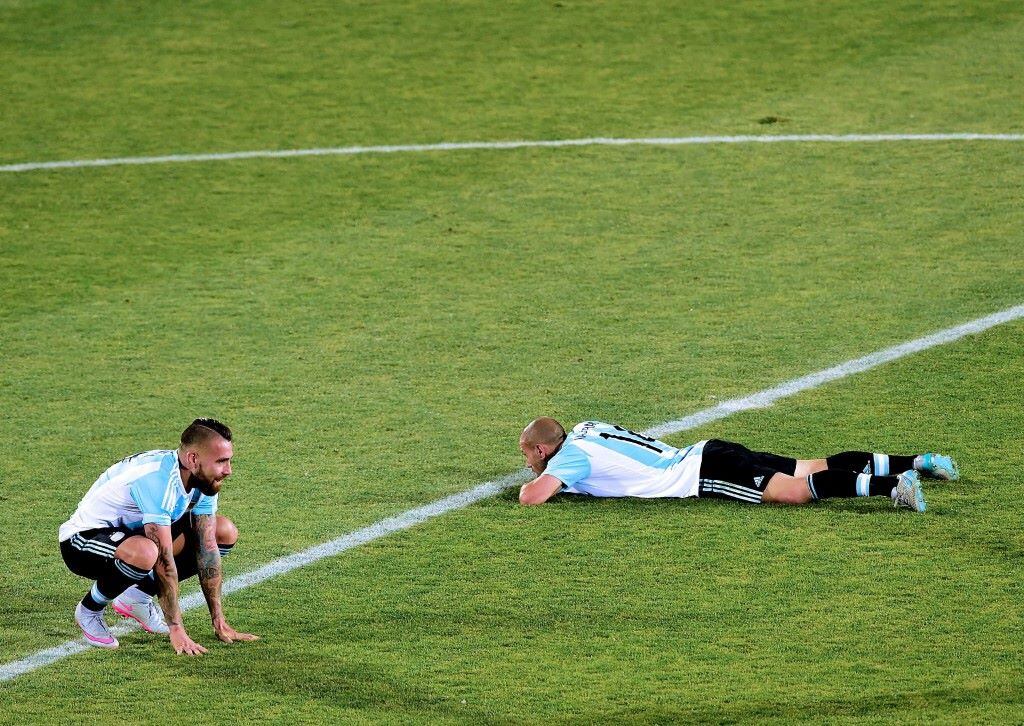 Masche batalló hasta el final, a pesar de sus posibilidades. Foto: Olé.