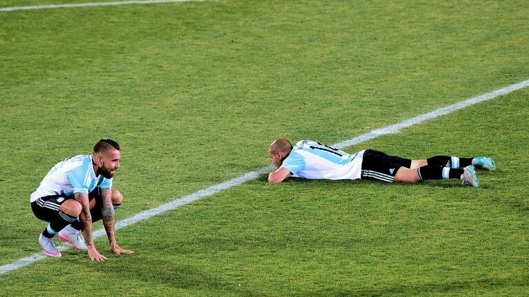 Masche batalló hasta el final, a pesar de sus posibilidades. Foto: Olé.