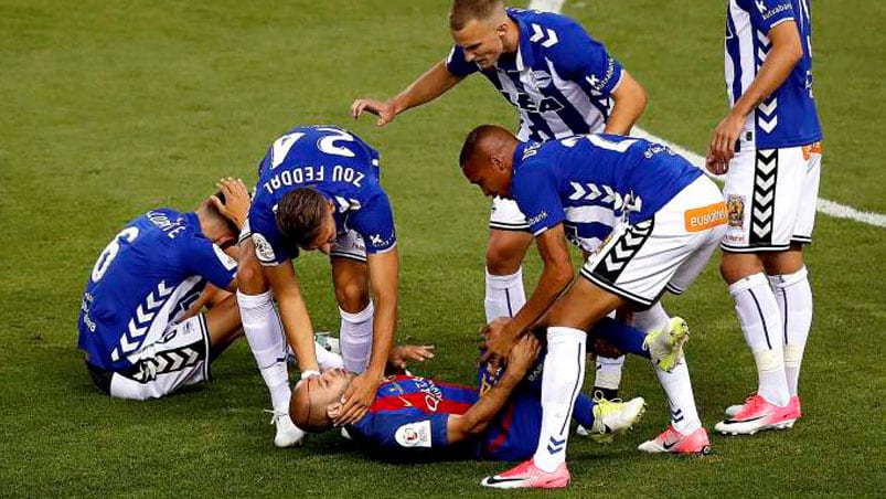 Masche preocupó a todos tras lesionarse en la final de la Copa del Rey.