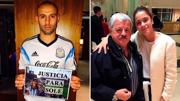 Mascherano y Violetta apoyaron la cruzada de "Tití" Fernández.