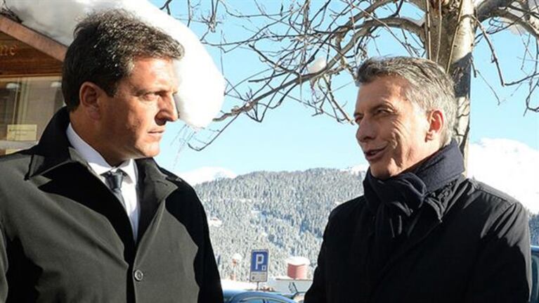 Massa y Macri, juntos en Davos.