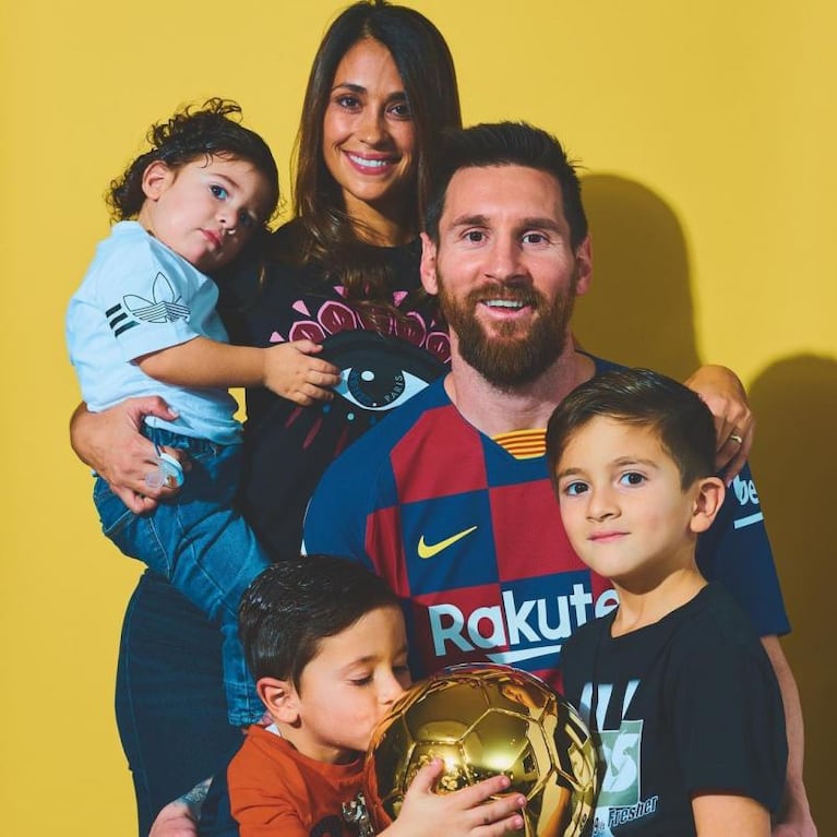 Mateo Messi, el protagonista de la foto familiar