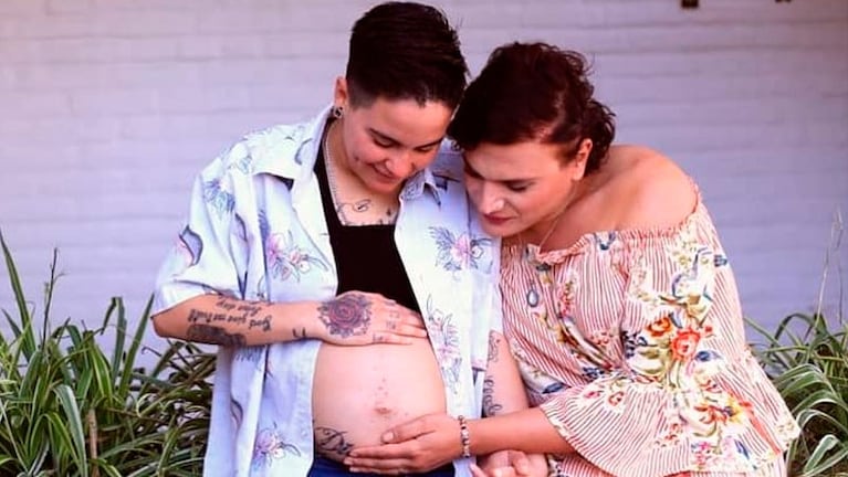 Mati y Cele, orgullosos papá y mamá de Luan. 