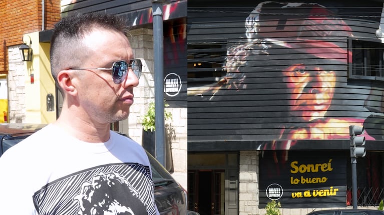 Matias Loffredo conocido por dibujar murales de cuarteteros, creó uno nuevo de La Mona Jiménez.