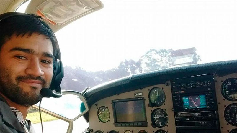 Matías Ronzano, el piloto del avión.