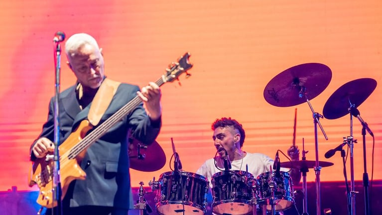 Matías Sabbagh en el reencuentro de Serú Girán (Gentileza. la Voz)