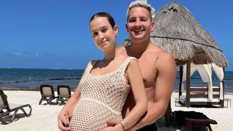 Mau Montaner y Sara Escobar celebraron la llegada de su primer hijo.