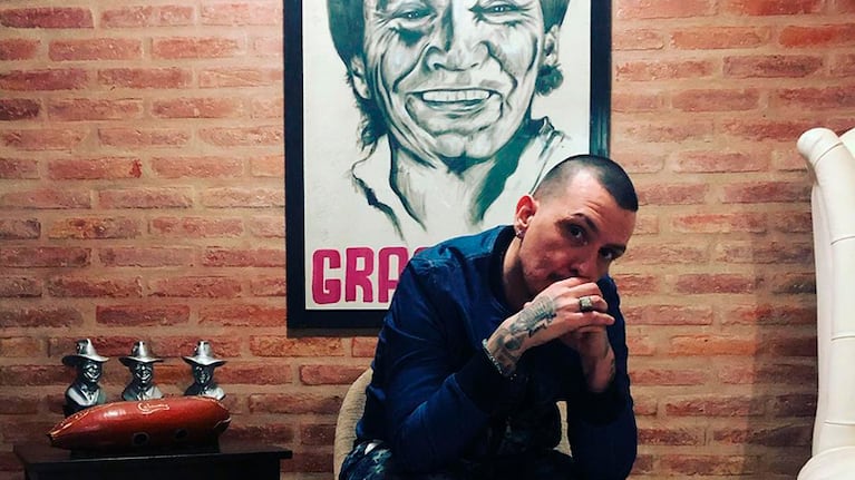Mauri, con la imagen de su papá siempre presente.