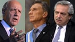 Mauricio Macri, Alberto Fernández y Roberto Lavagna, los principales competidores.