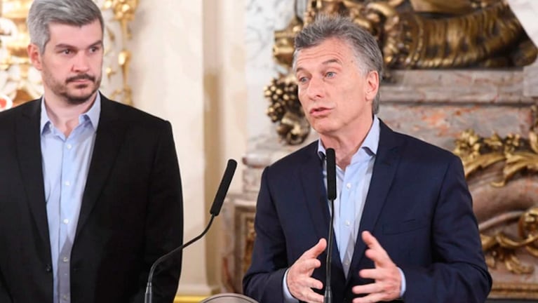 Mauricio Macri brindó una conferencia de prensa junto a Marcos Peña.