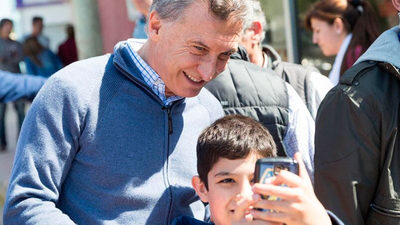 Mauricio Macri desde la ciudad entrerriana de Villa Paranacito.