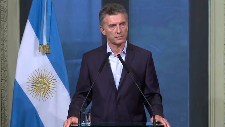 Mauricio Macri dio una conferencia en Casa Rosada.