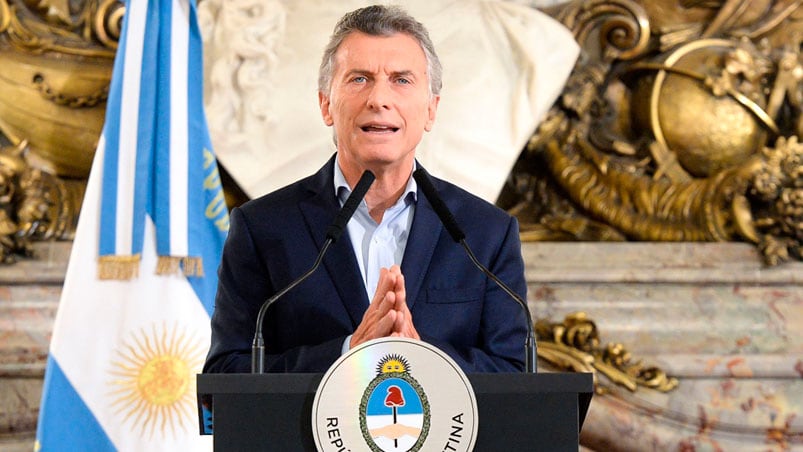 Mauricio Macri, durante el acto donde hizo los anuncios. 