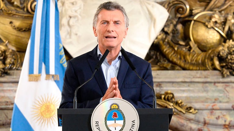 Mauricio Macri, durante el acto donde hizo los anuncios.