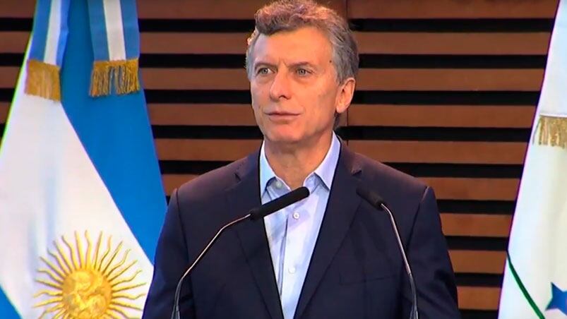 Mauricio Macri en el relanzamiento del Instituto Nacional de la Administración Pública.