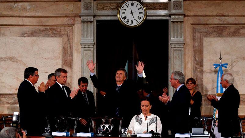 Mauricio Macri en la apertura de las sesiones ordinarias. Foto: Reuters