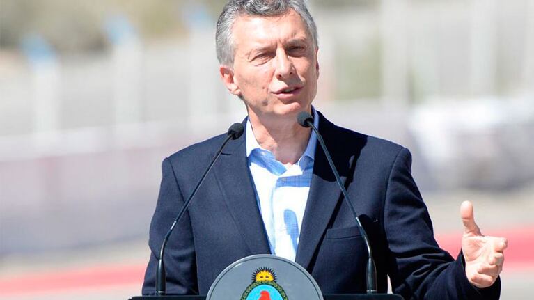 Mauricio Macri en la inauguración de una obra que estuvo frenada durante diez años.