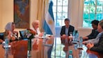 Mauricio Macri en la reunión con Estela de Carlotto en Olivos.