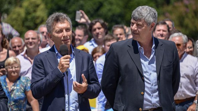 Mauricio Macri en un acto en Venado Tuerto.