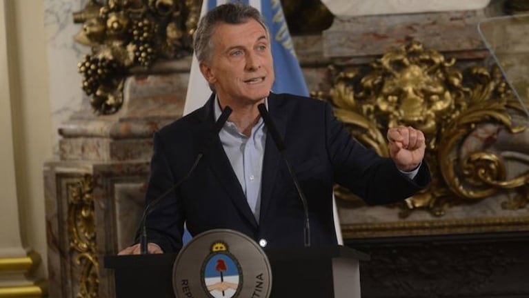 Mauricio Macri realizó el anuncio desde la Casa Rosada. 