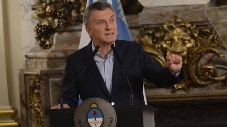 Mauricio Macri realizó el anuncio desde la Casa Rosada.