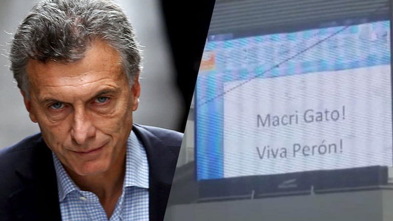Mauricio Macri recibió insultos tras un hacker.