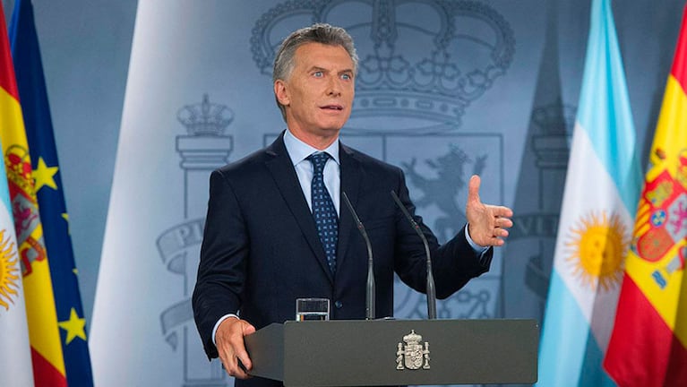 Mauricio Macri respondió preguntas en el Palacio de la Moncloa.
