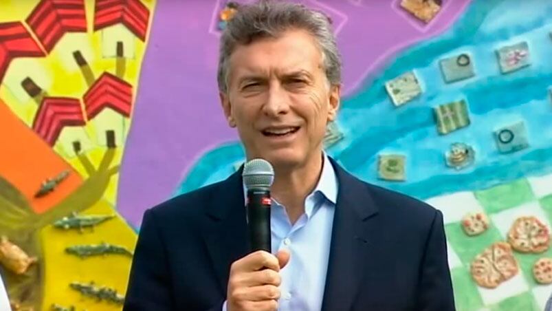 Mauricio Macri se presentó en la localidad bonaerense de San Martín.