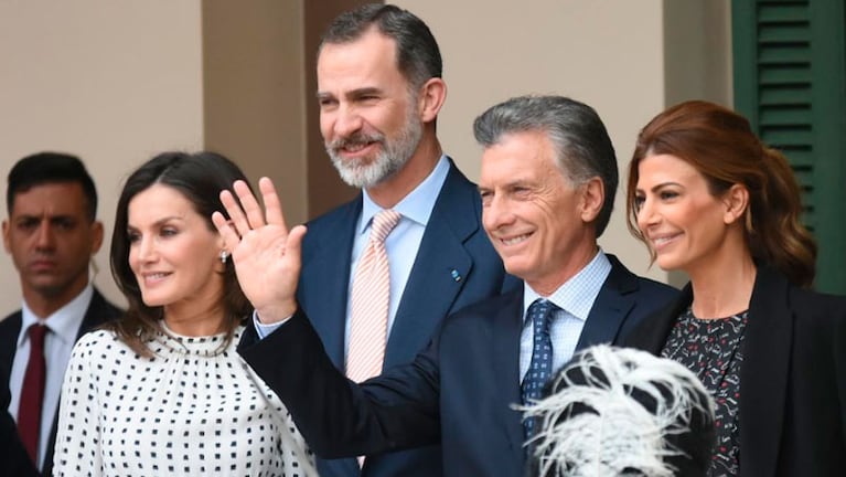 Mauricio Macri y Juliana Awada junto a los reyes de España. Foto: Lucio Casalla / ElDoce.tv