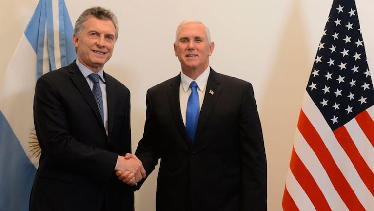 Mauricio Macri y Mike Pence se reunieron en la Residencia de Olivos.