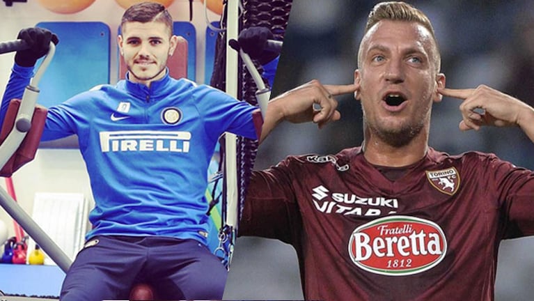 Mauro Icardi ocupó el lugar de Maxi López en la celebración del Día del Padre