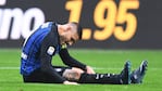 Mauro Icardi se lesionó en el partido del Inter. 