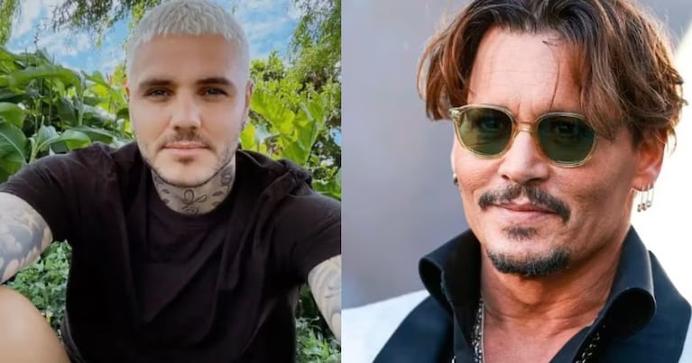 Mauro Icardi y Johnny Depp