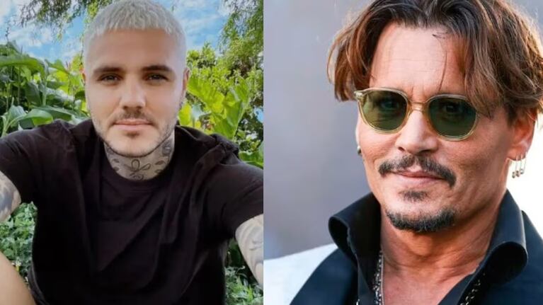 Mauro Icardi y Johnny Depp