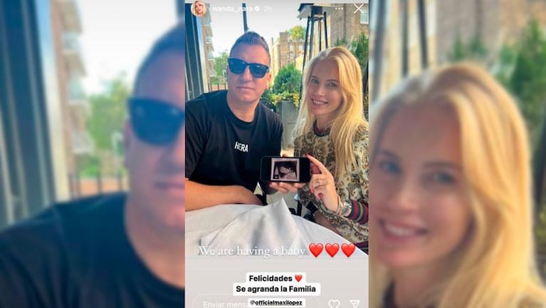 Maxi López será papá por cuarta vez y Wanda Nara reaccionó con un mensaje