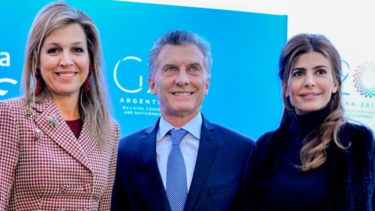 Máxima, Macri y Juliana Awaada en Davos.