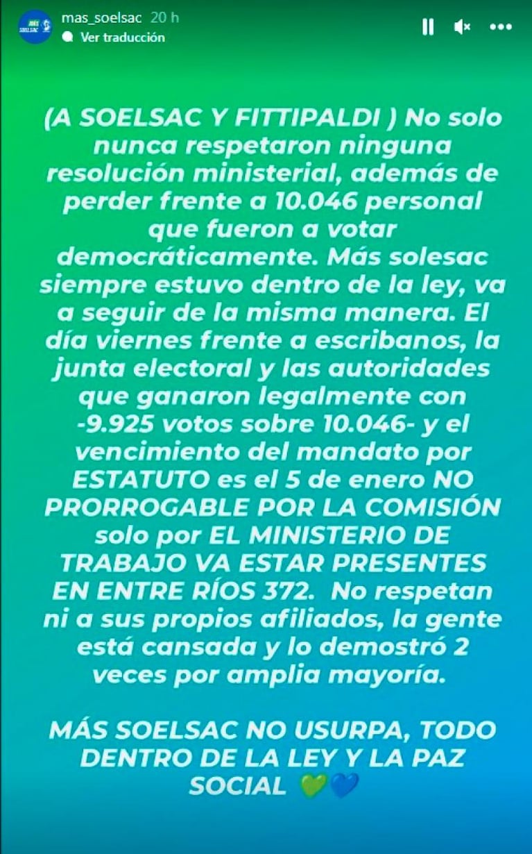 Máxima tensión por cruces entre Saillén y Fittipaldi por el liderazgo de Soelsac