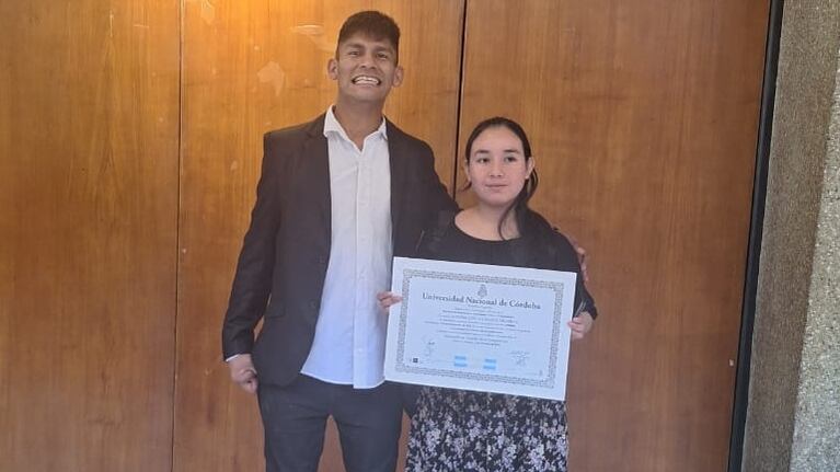 Maximiliano Tejerina y su esposa.