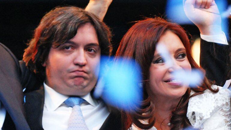 Máximo y Cristina Kirchner.