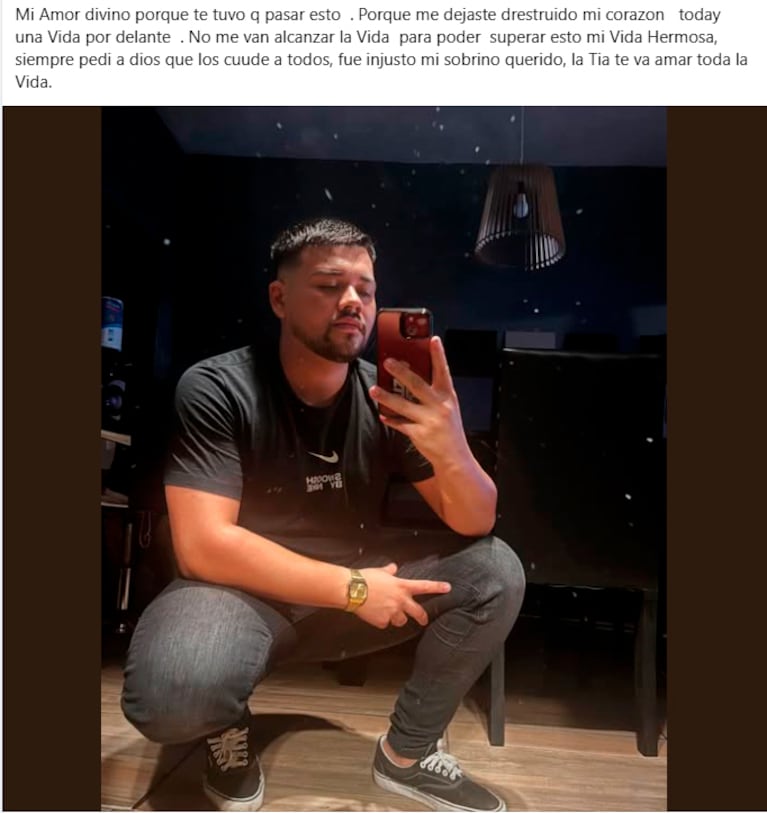 “Me dejaste destruido”: la sentida despedida al joven que murió embestido por un auto en el Rally Sudamericano