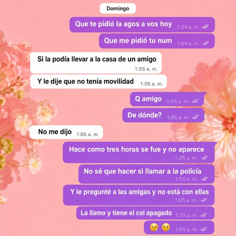 “Me tengo que escapar”: el audio de Agostina a sus amigas antes de reunirse con Barrelier