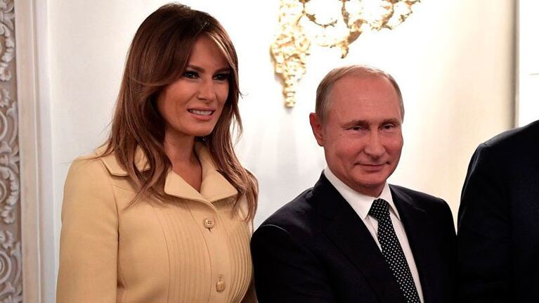 Melania pasó de la sonrisa al terror en menos de un segundo.