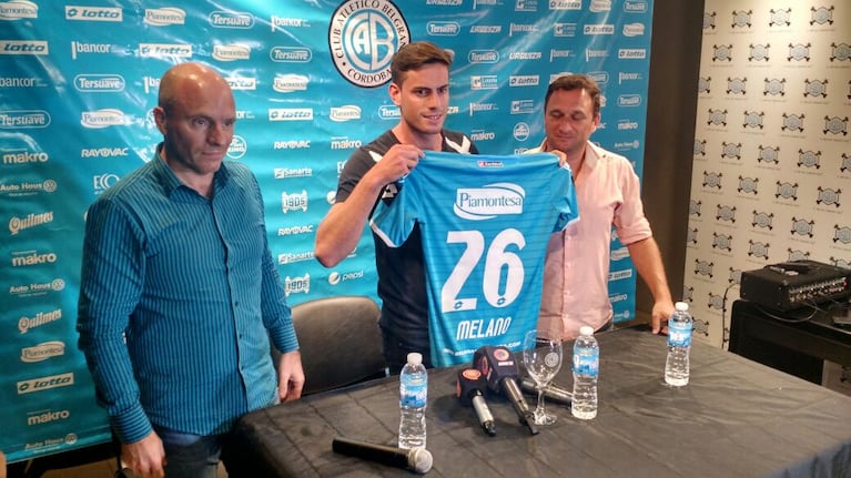 Melano usará el mismo número que en su anterior paso por Belgrano. Foto: Juan Pablo Lavisse / ElDoce.tv.