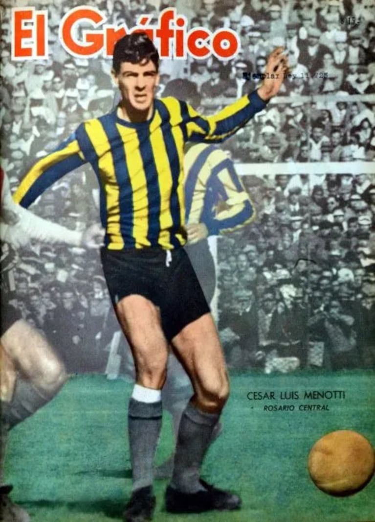 Menotti en sus inicios como futbolista profesional en Rosario Central.