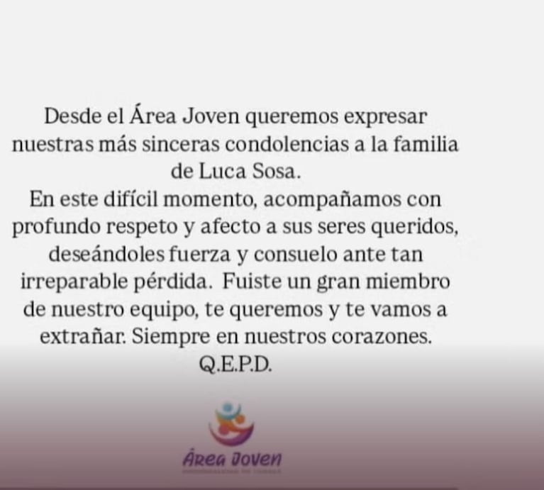 Mensaje del Área Joven de Canals